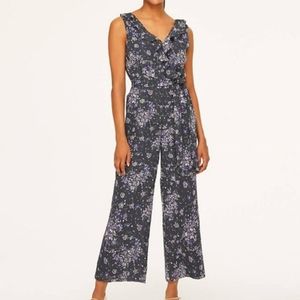 Loft Blue Ruffle Jumpsuit. Never worn.